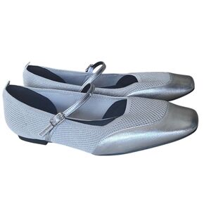Cosy Island Silver Women's Mary Jane Ballet Mesh Flats Strap Size 7